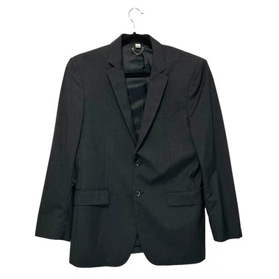 Куртка блейзер мужская Burberry Milbury в тонкую полоску натуральная шерсть 50-е темно-серая - Изображение 1 из 4