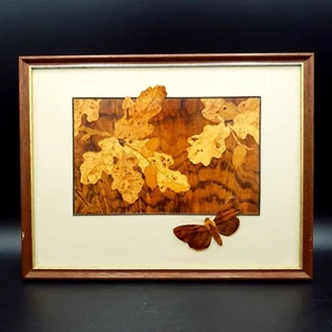 David Owen Marquetry Picture Red Underwing And Oak Limited Ed 1/5 Signed - Picture 1 of 22