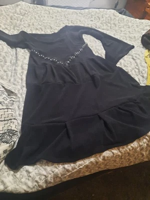 Black Bell Sleeve Maxi Dress Size Large - Image 1 of 3