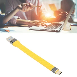 USB C to USB 3.0 Cable 10Gbps 5A 13.8cm FPC Yellow for Fast Data Transfer - Bild 1 von 11