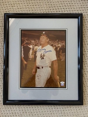 Mickey Mantle Signed Framed New York Yankees Photo JSA Authentic Auto 19x22 Size - Image 1 of 4