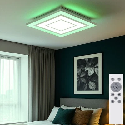 Deckenpanel Luminaire de Salon Plafonnier Dimmable LED Télécommande Tdc RGB - Photo 1/4