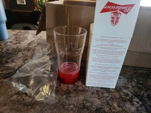 New Budweiser Red Light Goal Synced Glass Cup Hockey In Box Beer Light up Glass - Bild 1 von 2