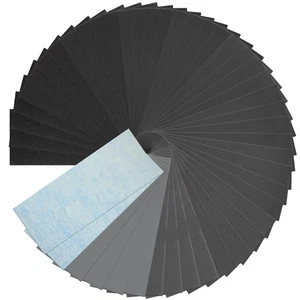 50 Sand Paper 13 Grit Sandpaper Assortment 120-5000 Sheets Wet Dry Sanding 9X3.6 - Picture 1 of 12