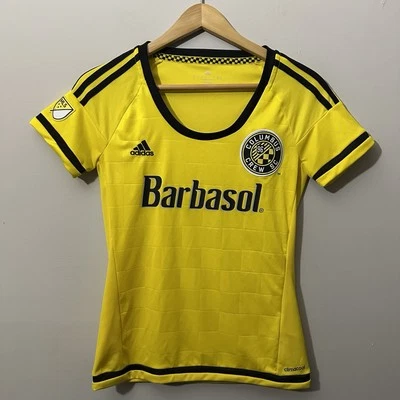 Adidas Columbus Crew SC MLS Soccer Jersey 2014 Womens Size Small Yellow - Image 1 of 4