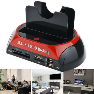 2.5" 3.5" IDE SATA HDD Hard Drive Disk All In One Docking Station Card Reader