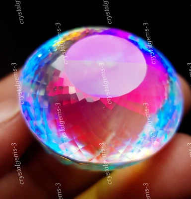 210 to 220 Crt Mystic Quartz Round Shape pendant Size Loose Gemstone - Image 1 of 4