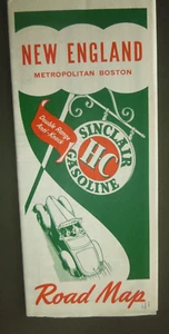1941 New England road map Sinclair gas oil metro Boston - Picture 1 of 4