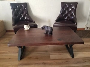 Live Edge  black walnut Coffee table/ Naturally Form Wood Slice,   Coffee Table  - Picture 1 of 9