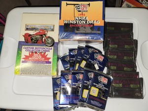 NHRA Winston Drag Racing Cards New Sealed Pro Set Box + Motorcycle Box + Packs