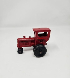 Vintage Red Unbranded Metal Toy Small Tractor