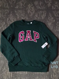 Gap Logo Fleece Lined Pullover Sweatshirt Size 10. New With Tags - Picture 1 of 6