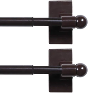 2 PACK Magnetic Curtain Rods for Metal Doors Top and Bottom Multi-Use Adjustable - Picture 1 of 12