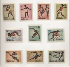 Burundi 1964 Olimpiadi Tokio serie cpl dent e non + 2 BF nuova integra MNH T1129