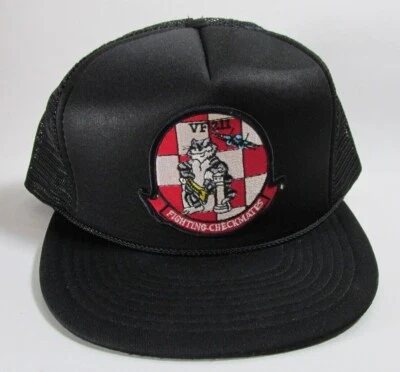 Xeque-mates de luta VF-211 - Chapéu boné - Preto Snapback Snap Back caminhoneiro - Imagem 1 de 4