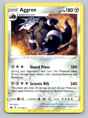 2021 Pokemon Card Chilling Reign Aggron 111/198 - Image 1 of 2