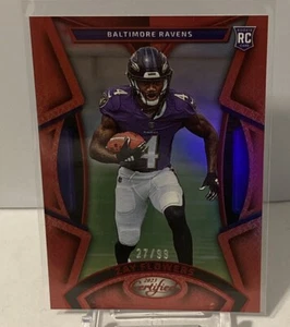 2023  Certified Football Mirror Red Rookie  Zay Flowers  /99 - Picture 1 of 2