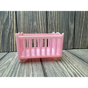 Vintage Pink Doll Cradle Bed illco - Picture 1 of 3