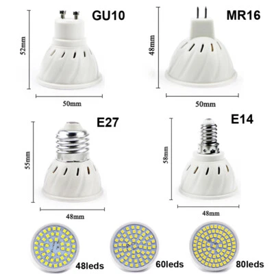 5W 8W 10W GU10 MR16 E27 E14 LED Bulbs Spotlight Lamps Warm/Cool Down lights 220V - Image 1 of 4