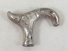 kleiner Damenschirm-Griff / Stockgriff - versilbert? Jugendstil, florale Motive