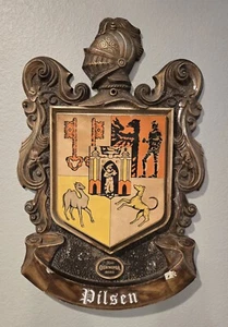 Olympia Beer Pilsen Coat of Arms Knight Wall Hanging 23" Sign - Picture 1 of 17