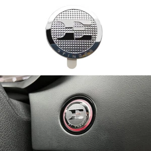 For Kia Stinger E Logo Silver Inner Engine Start/Stop Switch Button Cover Trim - Picture 1 of 5