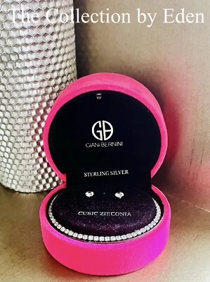 Pulsera y pendientes Giani Bernini - Tenis y tachuelas de plata de ley con circonitas cúbicas Foto 1 de 3