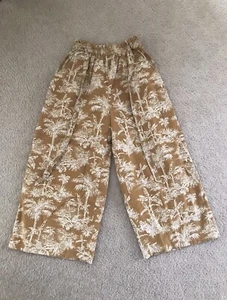 American Eagle Women’s Mustard Yellow High Waisted Wide Leg Capri Pants(Size XS) - Picture 1 of 9