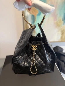 CHANEL LARGE HOBO BAG 2025 NEW BLACK - Picture 1 of 11