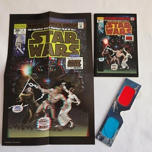 2015 IDW Star Wars Micro Comic #4 & 3D Poster #4 & 3D Glasses Lot Lucasfilm - Picture 1 of 4