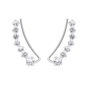 O&S Ohrklemmen 925 Sterling Silber Zirkonia Ohr Kletterer Manschette Ear Climber - Bild 1 von 2