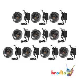 10er-Pack Ladegerät für XTS2250 XTS2500 XTS3000 XTS5000 HT1000 PR1500 Zwei-Wege-Radio - Bild 1 von 5