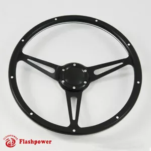 15" Black Forest Wood Steering Wheel Custom Ford Mustang Shelby AC Cobra W/Horn - Picture 1 of 5