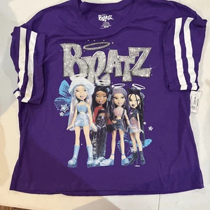 BRATZ Graphic Cropped Top T-Shirt Purple/White SIZE 12-14 - Women’s - Picture 1 of 4
