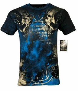 ARCHAIC by AFFLICTION Men's T-Shirt NEWMAN Black Biker MMA S-5XL - Picture 1 of 11