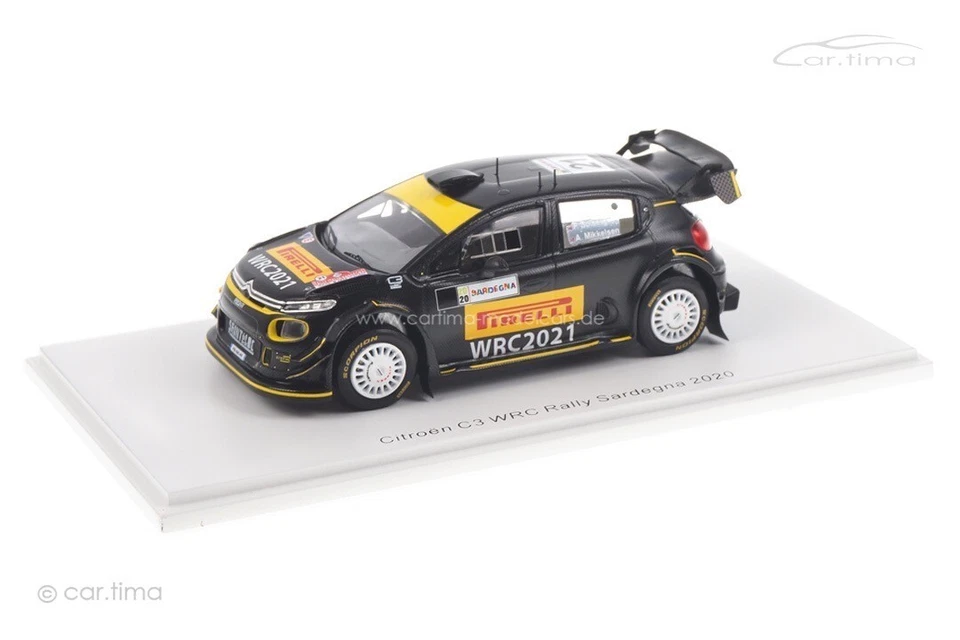 Spark Model 1/43 CITROEN C3 Rally Sardegna Pirelli Test 2020 Modellino