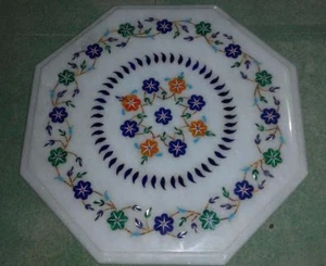 12" x 12" Marble Coffee Table Inlay Work Handmade Home Decor Gift - Picture 1 of 1