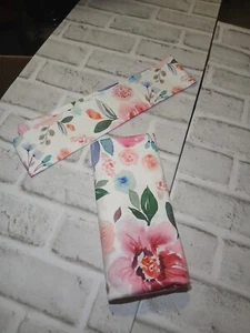 Giggle Angel Newborn Baby Girl Swaddle and Headband Set Floral Receiving Blanket - Picture 1 of 4