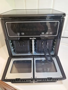 Breville Halo Flexi Digital Dual Air Fryer Oven 11L 2400W Black VDF138 - Picture 1 of 6