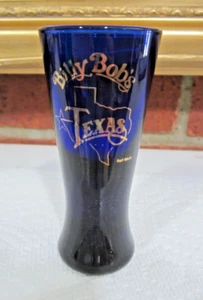 Billy Bob's Texas Ft. Worth blaues Schnapsglas mit Goldakzenten State of Texas Bild - Bild 1 von 10