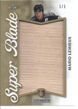 2017-18 Leaf Stickwork Game Used Super Blade Stick MARIO LEMIEUX 1/1 #SB-10