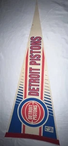 "Banderín de fieltro de baloncesto vintage de los Detroit Pistons 30""" - Imagen 1 de 4