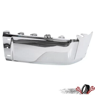 Bumper End Cap For 2007-2013 Chevy Silverado 1500 w/o Sensor Hole Chrome Rear RH - Image 1 of 4