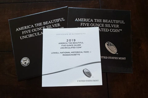 2019 Lowell ATB 5oz Silver Coin Box & COA | No Coin Cover