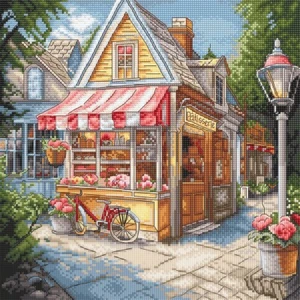 DIY Needlepoint Kit Pastry shop/Pâtisserie Cross-Stitch Craft Set for Home - Picture 1 of 8