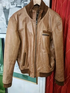 Rare French Chic Vintage Chevignon Men's Leather Jacket Size L / XL ( EU 52 ) - Bild 1 von 18