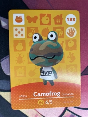 Camofrog #183 Animal Crossing Amiibo Card Authentic Series 2 MINT NEVER SCANNED - Image 1 of 2
