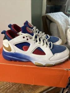 Nike Zoom Huarache TR Low Manny Pacquiao Men’s Size 9 White/Gold/Royal W/ Box - Picture 1 of 10