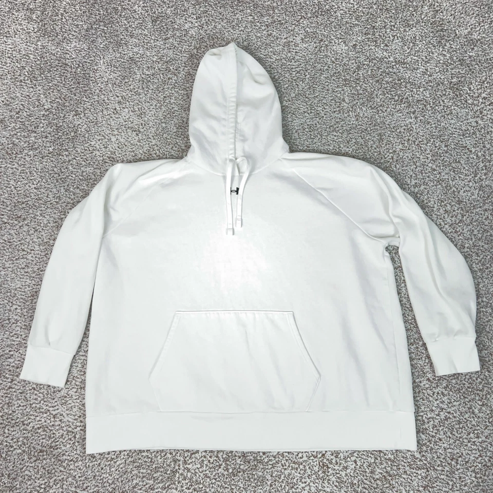 Under Armour Hoodie Womens 3X Plus Size White Pullover Sweatshirt Pocket Fleece - Image 1 of 4