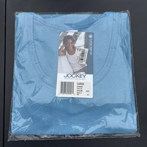 Camiseta sin mangas clásica de colección Macy’s Jockey Lg para mujer demasiado 100 % algodón acanalada hecha en EE. UU. 🇺🇸 - Imagen 1 de 6